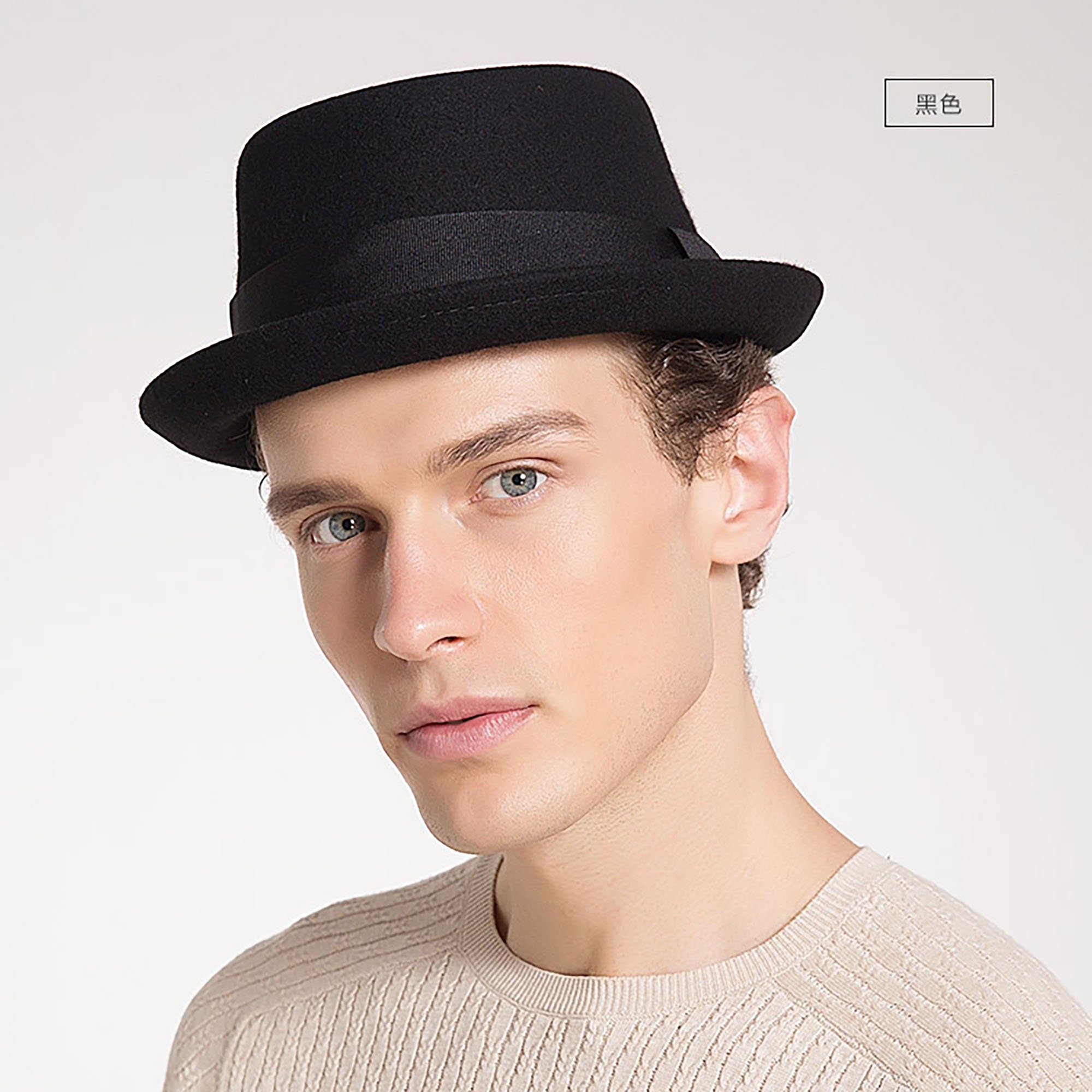 Wool Jazz hat Men's top hat Etsy