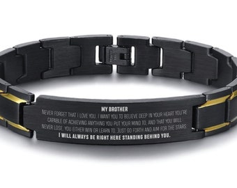 Pulseira para irmão. Presente para irmão. Presentes para irmão. Presente da irmã para irmão. Aniversário do irmão. Presente de Natal para irmão. Presente personalizado.