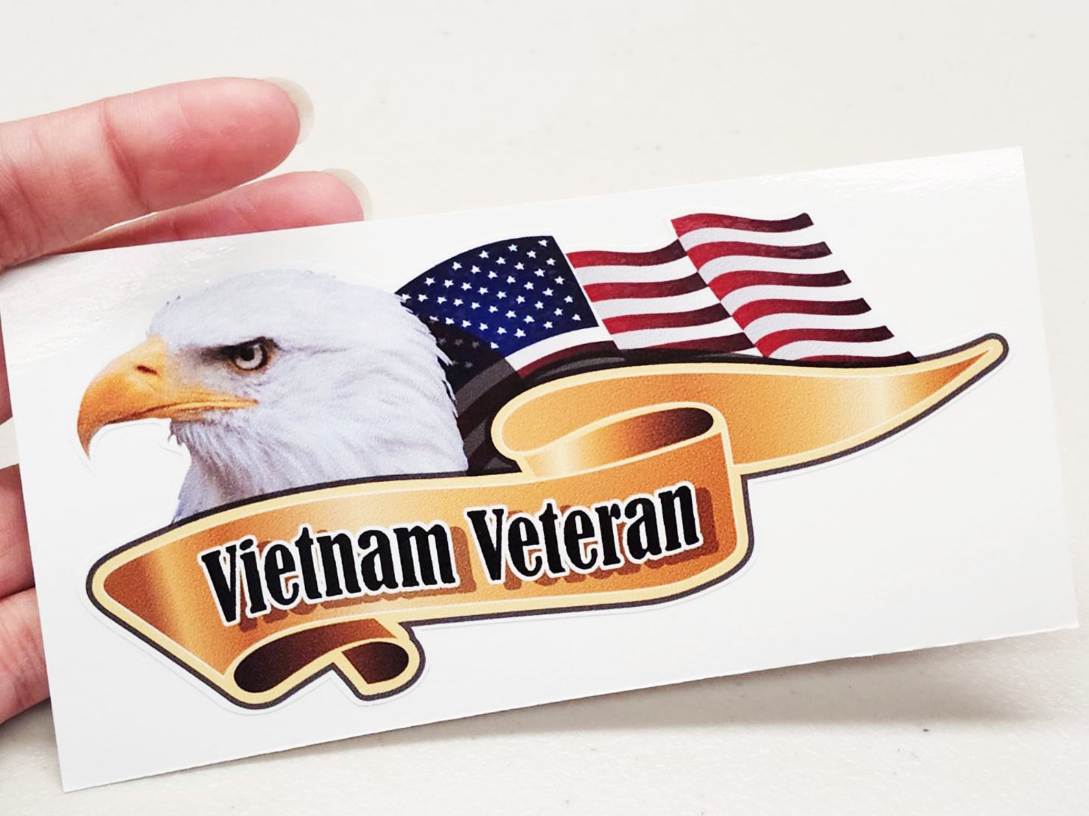 Vietnam Veteran Decal Sticker, 5 Inches Vietnam Veterans Eagle Vinyl ...