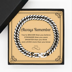 Gift For Son, Grandson, Dad, Nephew. Gift For Him. Birthday Gift For Teenage Boy. You&#39;re Braver Bracelet.