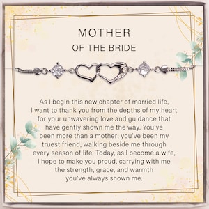 Geschenk für Mama am Hochzeitstag, Mutter der Braut Armband, Mutter Hochzeitsgeschenk von Tochter, Hochzeitsschmuck für Mama. Herzchen Armband