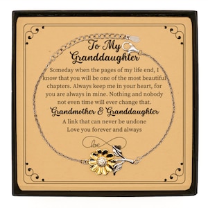 Granddaughter Gift. Granddaughter & Grandma, The Link That Can Never Be Undone. Granddaughter Jewelry Gifts From Grandmother, Nana For