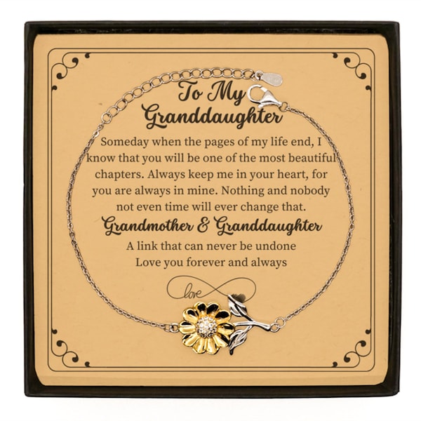 Collana Per Nipote Regalo Da Nonna, Ciondolo Targhetta In Acciaio Inox Con Incisione "To My Granddaughter", Messaggio Ispiratore, Dimensioni 8 X 11,9 Cm, Confezione Regalo