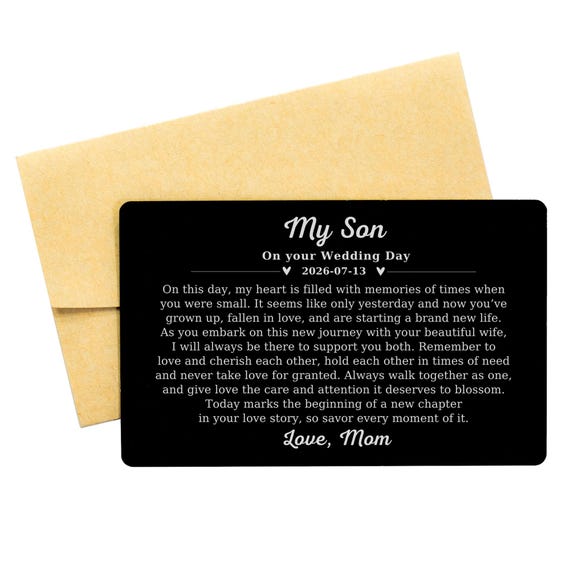 To Our Son On Your Wedding Day Card For Son On Wedding Day - UK - View #2