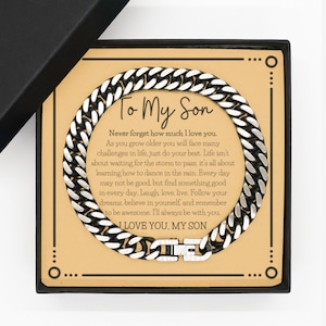 Son Gift. To My Son From Mom, Just Do Your Best. Beads Leather Wrap Bracelet. Son Birthday Gift For Him. Son Graduation Gifts. Son Bracelet