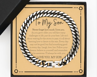 Sohn Geschenk. Für meinen Sohn von Mama, tun Sie einfach Ihr Bestes. Perlen Leder Wickelarmband. Sohn Geburtstagsgeschenk für ihn. Sohn-Abschluss-Geschenke. Sohn Armband