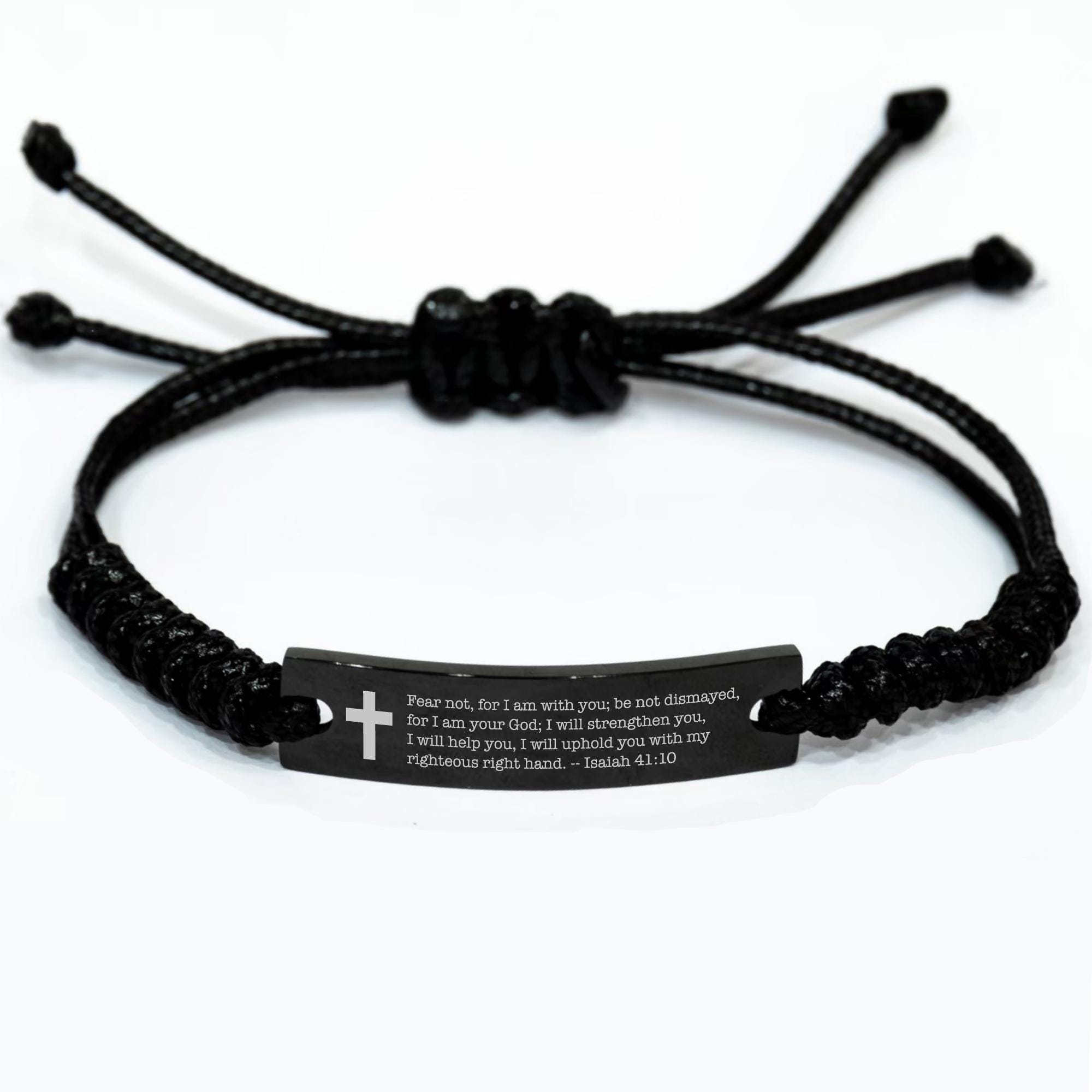 Bible Verse Adjustable Rope Braided Bracelet. Bible Verse Gifts ...