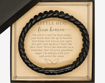 Little Hug From Heaven Bracelet. Gift From Heaven. Keepsake Grief, Sympathy Condolence Gift. Guardian angel gift. Loss of loved one gift.