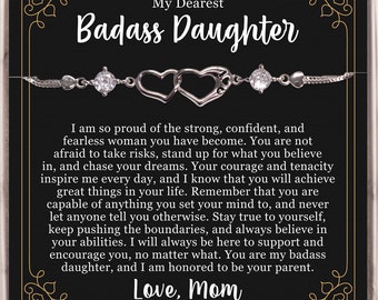 Daughter Gift | Birthday Gift | Graduation Gift | Daughter Gift from Mom | Gift for Her | Badass Daughter Bracelet | Girl Meaningful Jewelry