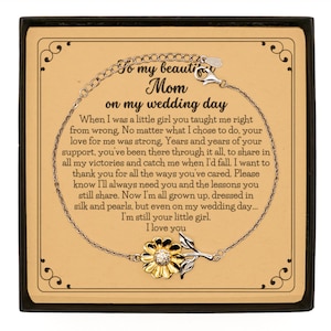 Gift For Mom On Wedding Day. Bride To Mother Bracelet. I'm Still Your Little Girl. Mother Of The Bride Gift From Daughter. Mom Gifts.