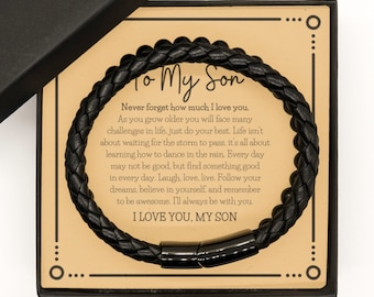 Sohn Geschenk. Für meinen Sohn von Mama, tun Sie einfach Ihr Bestes. Perlen Leder Wickelarmband. Sohn Geburtstagsgeschenk für ihn. Sohn-Abschluss-Geschenke. Geschenk für Sohn