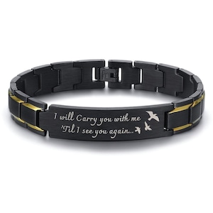 I Will Carry You bracelet for Loss of Loved One. Loss of Father Gift for Son, Daughter. Gift for Funeral. Sympathy gift. Bereavement gift.