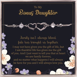 Bonus Daughter Gift | Stepdaughter, Daughter in law Gift Bracelet | Bride Groom wedding gift from Dad Mom | Christmas Gift for Daughter