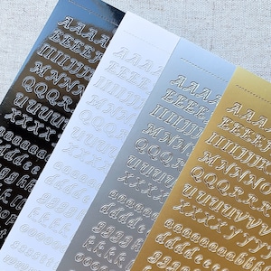 Fancy 6mm Alphabet Letter Sticker Sheet | upper+lowercase & 123 | Korean stickers, Polco, Journal, Planner, Bullet Journal, Resin, Toploader