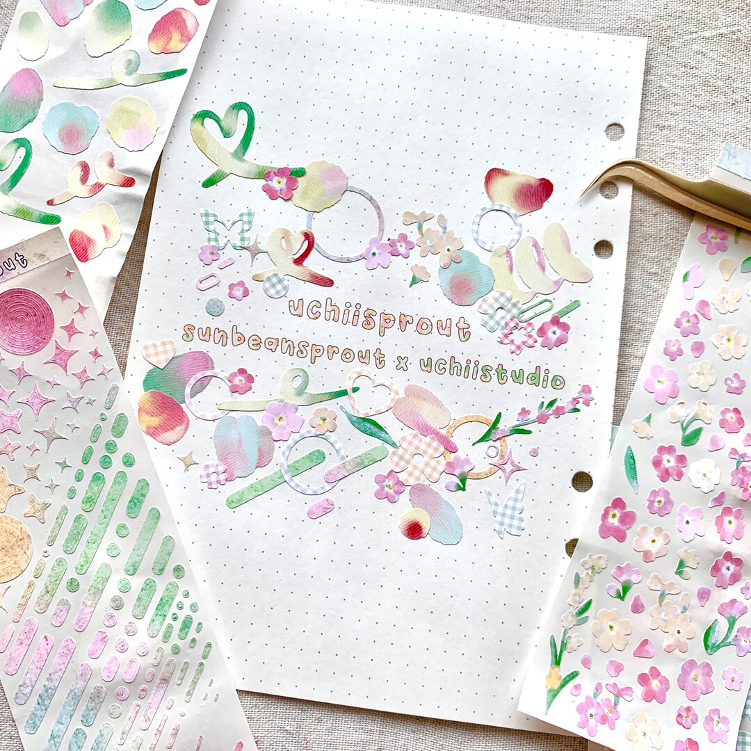 Collab Sheet Uchiisprout Collab Limited Edition Bundle | Kawaii Deco Sticker Sheet ...