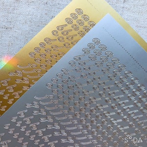 Cursive 6mm Deco Alphabet Script Letter Sticker Sheet | Colorful ...