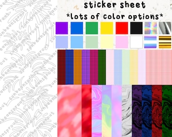 Feuerwerk Stickerbogen | Bullet Journal, Polco Deco, niedlicher Toploader Sticker, Bujo koreanisches Tagebuch, Twinkle Star Sky Sticker | Holographic