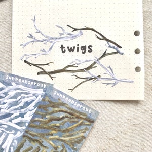 Branches Sticker Sheet | Kawaii Journaling Sticker sheet for Deco, Journaling and Bullet Journaling