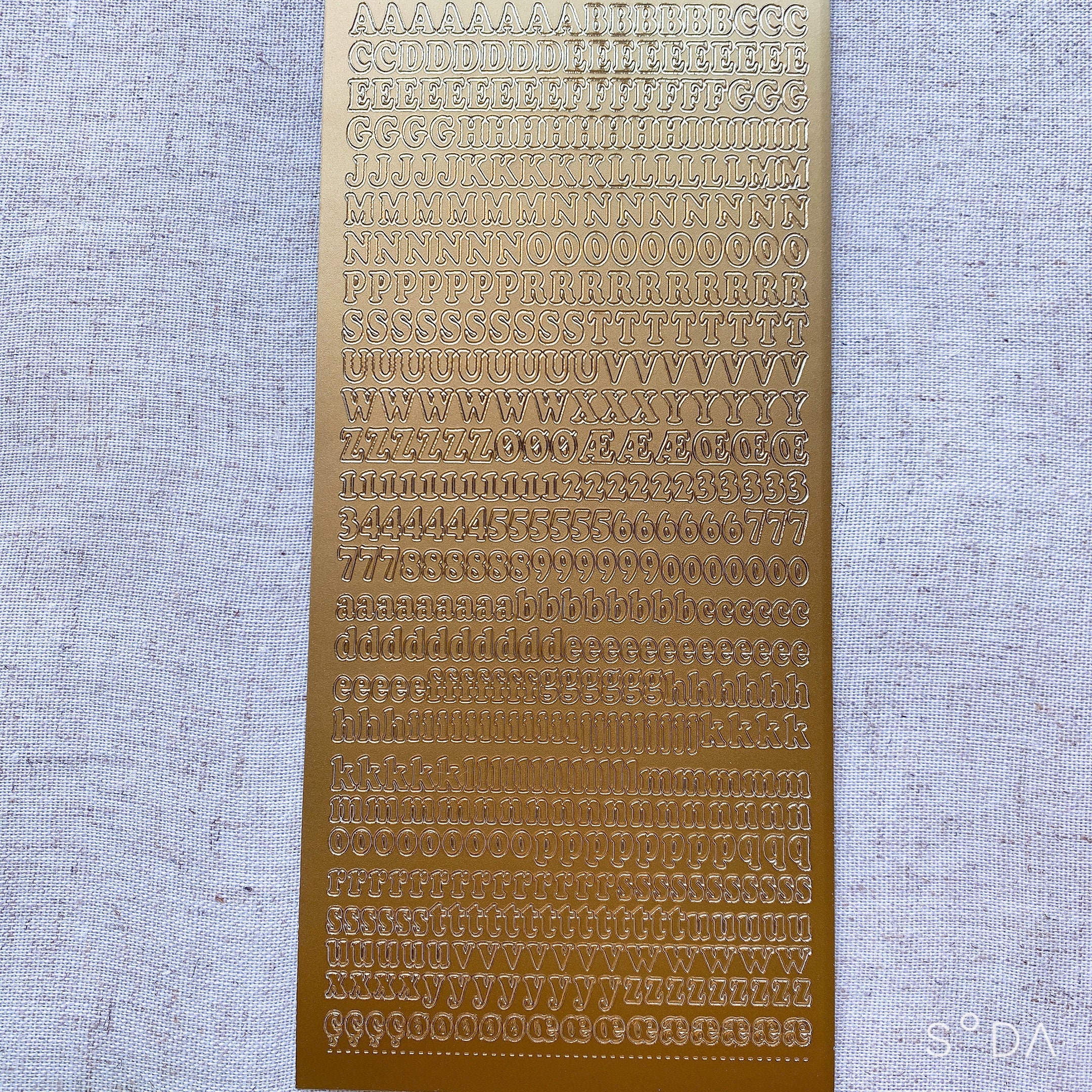 Classic 6mm Alphabet Letter Sticker Sheet: Metallics | Korean Stickers ...