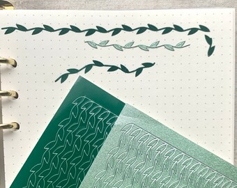Bordes de Sprout Vine / Bullet Journal, Polco Deco, Pegatinas lindas para la parte superior, Pegatinas coreanas, Diario