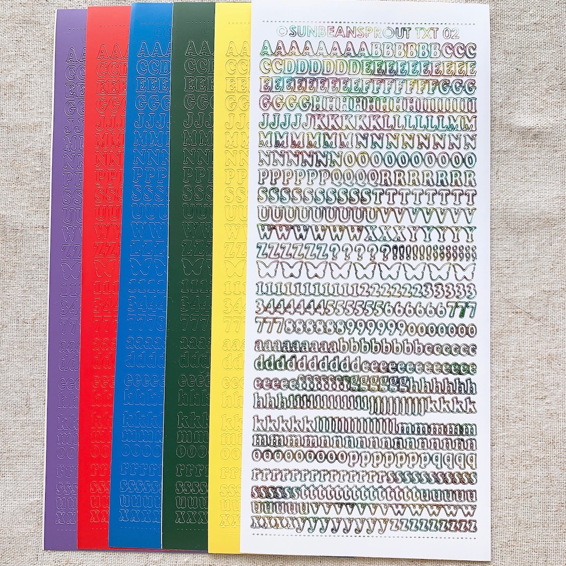 Classic 6mm Alphabet Capital Letter Sticker Sheet: Solids - Etsy