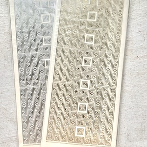 Adesivos transparentes com bordas e cantos gregos | Decoração, Polco, Diário, Adesivos para planner, Bullet Journal, Artesanato | Adesivo DD