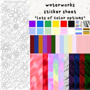 Stickervel Waterwerken | Bullet Journal, Polco Deco, Leuke Esthetische Sticker, Bujo Koreaans Dagboek, Twinkle Star Sky Sticker | holografisch