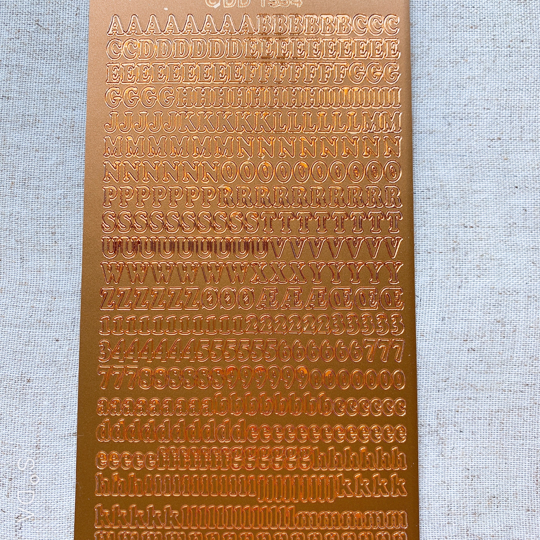 Classic 6mm Alphabet Letter Sticker Sheet: Metallics | Korean Stickers ...