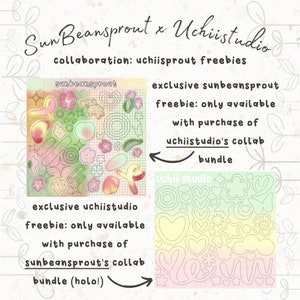 UchiiSprout Collab Limited Edition Bundle | Kawaii Deco Sticker Sheet Bullet Journal Polco Korean image 3