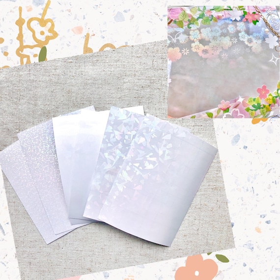Deco polco kpop toploader photocard Stickers Glitter Holographic Laminated Alphabet Letter Deco Sticker