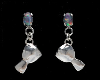 Djembe Earrings with Opals