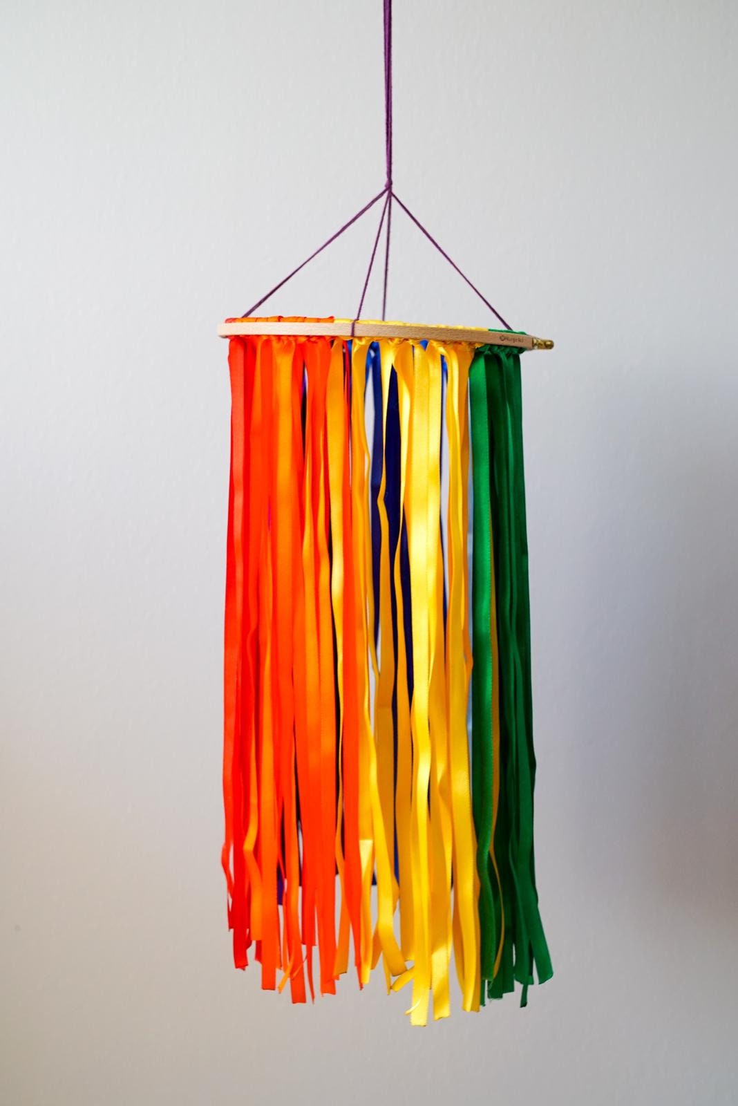 Rainbow Ribbon Hanging Mobile 