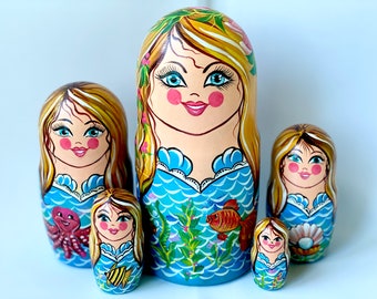 mermaid nesting dolls