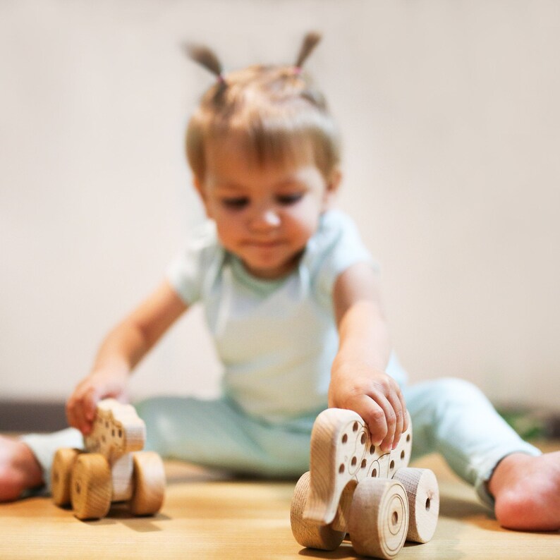 Wooden Elephant Pull Lacing Toy Wooden Toddler Toys Wood Etsy