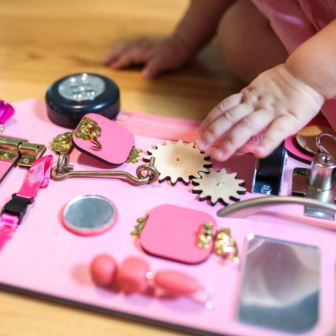 Busy board for 1 year old First Birthday gift Wood sensory Etsy
