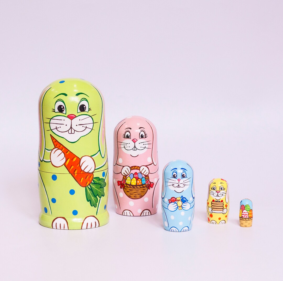 Easter Bunny Nesting Doll Easter Spring Decor Gift Idea for Etsy