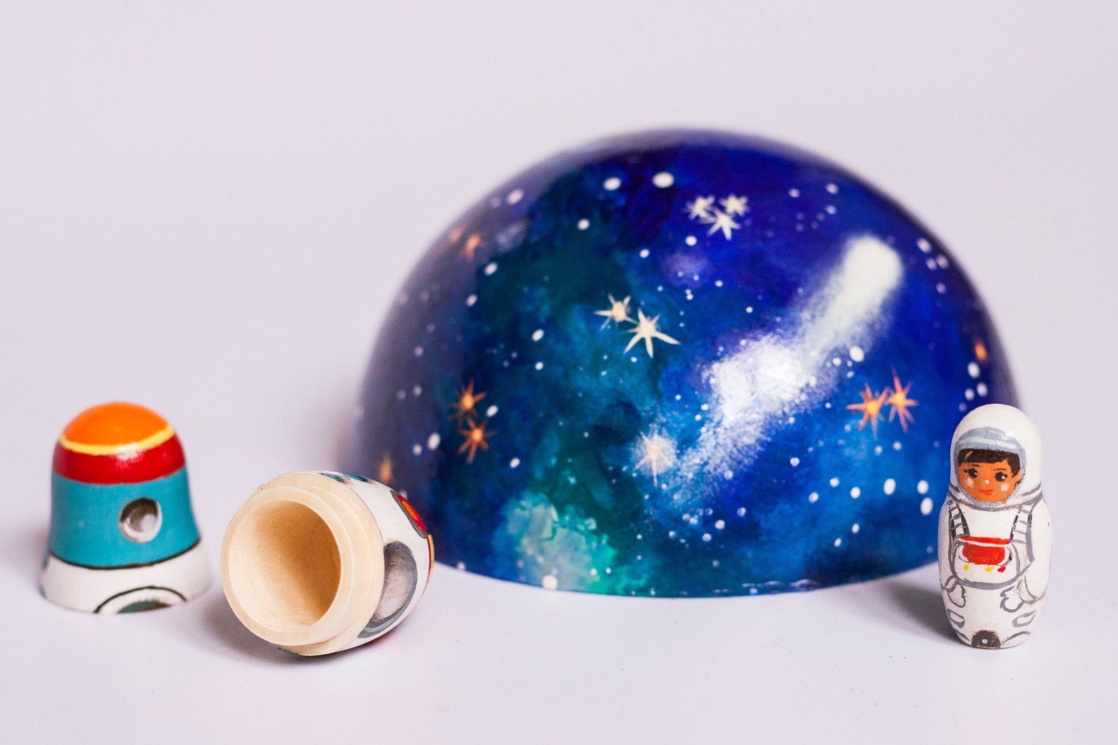 SOLAR SYSTEM Wooden Toy Space Kit Astronaut Doll Rocket Etsy