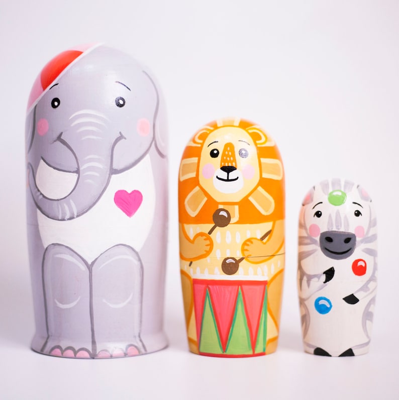 Zoo Nesting Dolls Animals Nesting Doll Nesting Dolls for Etsy