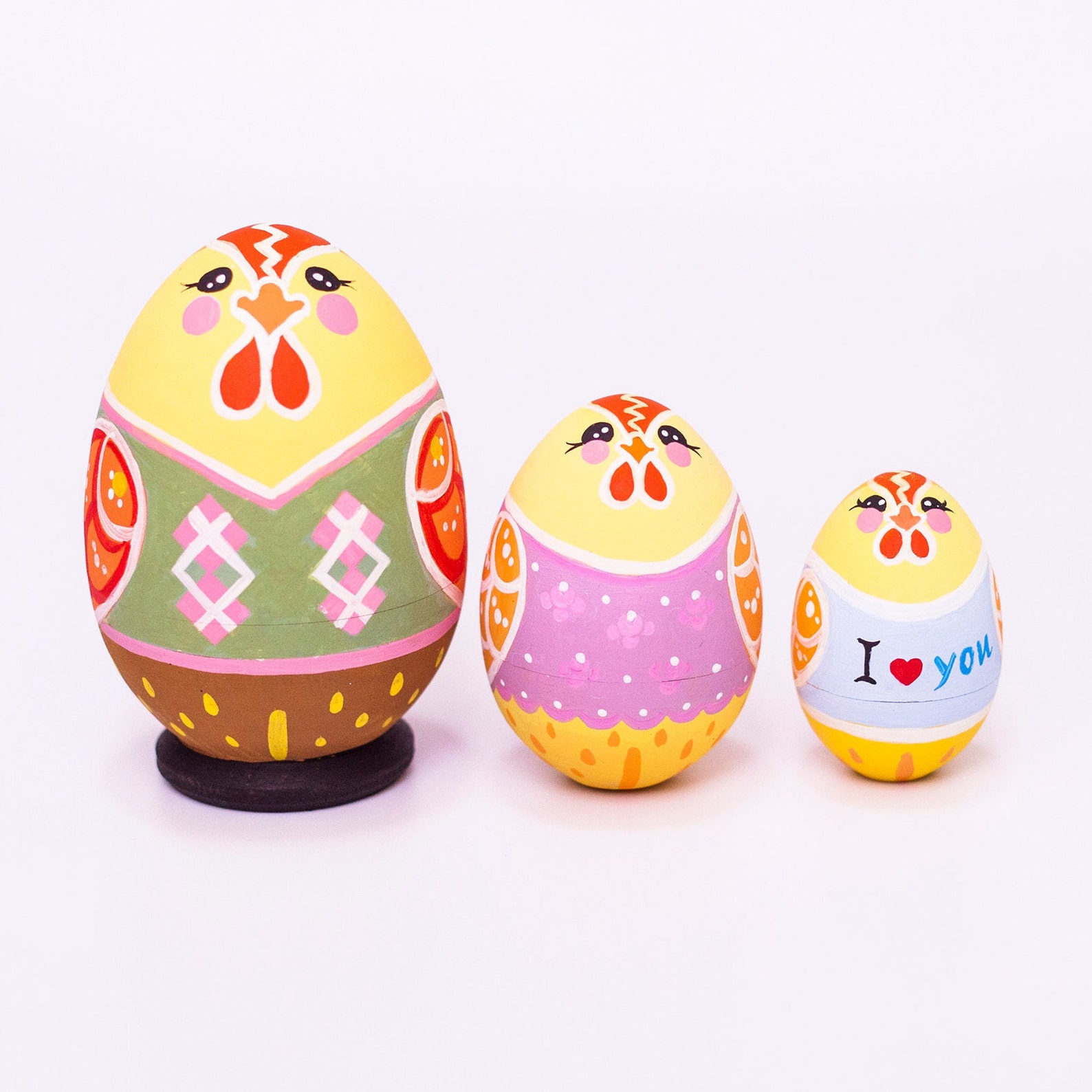 Easter Nesting Doll for Kids Chicken With Egg Easter Etsy