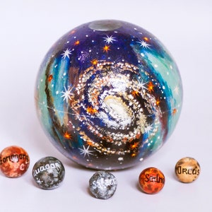 Wooden Planets Candidates For Dwarf Planets - Homeschooling Game - Learning About Space Game - Hand painted gift for space lover