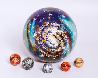 Wooden Planets Candidates For Dwarf Planets - Homeschooling Game - Learning About Space Game - Hand painted gift for space lover