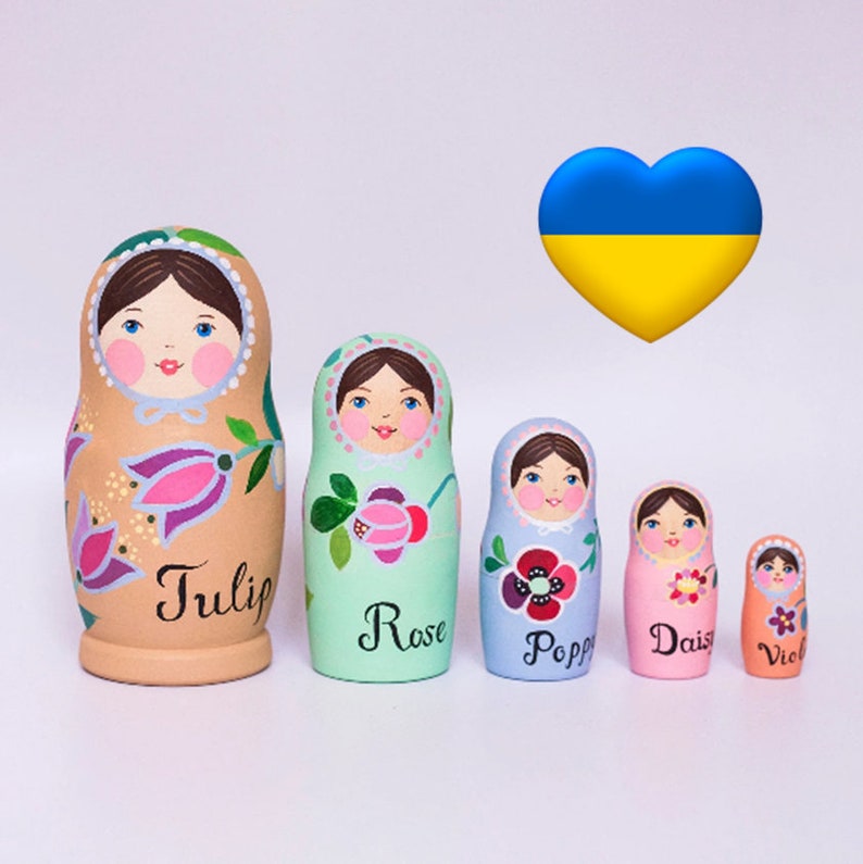 Traditional Nesting Dolls for Kids Nesting Dolls Handmade Etsy