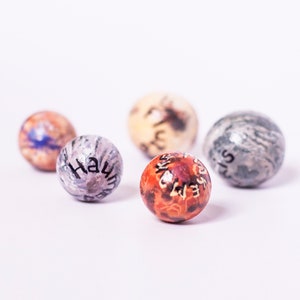 Wooden dwarfs planets - solar system - Cosmos learning game - Educational space lesson toy - Home schooling
