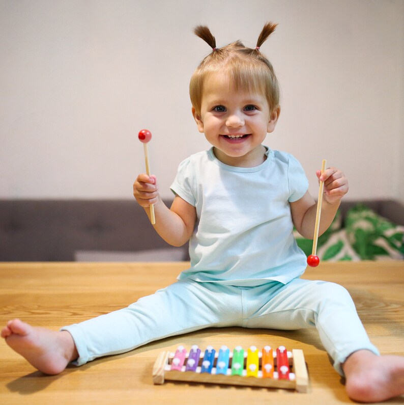 Wooden Xylophone and Maracas Baby Toys New Born Gift Set Etsy