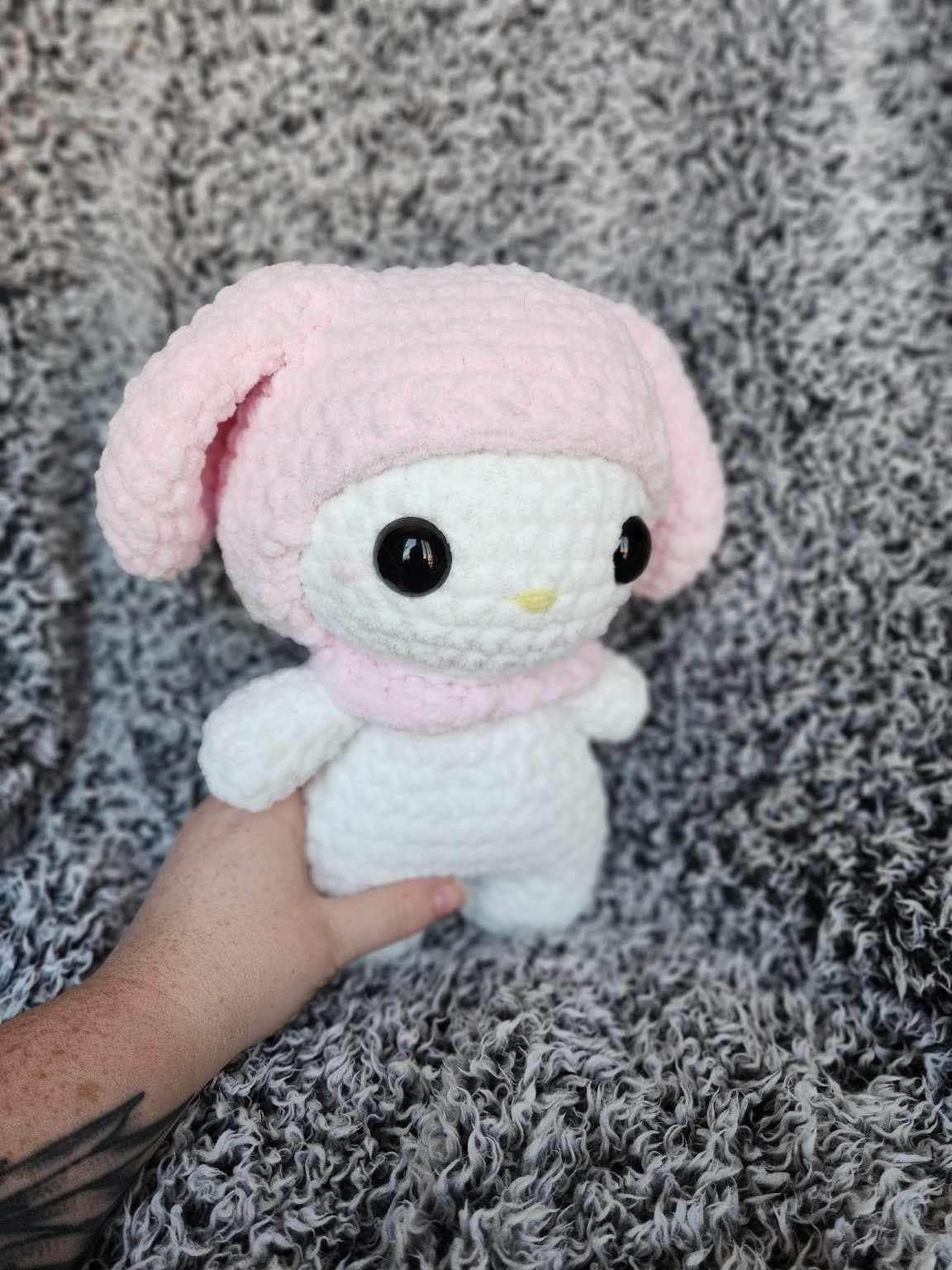 Crochet Pattern Amigurumi, Kawaii Pink Bunny Digital Crochet PDF ...