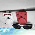 Magnetic Sunglass Holder For Car, Sunglasses Holder Clip for Car Visor , Ticket Card Clip, Genuine Leather