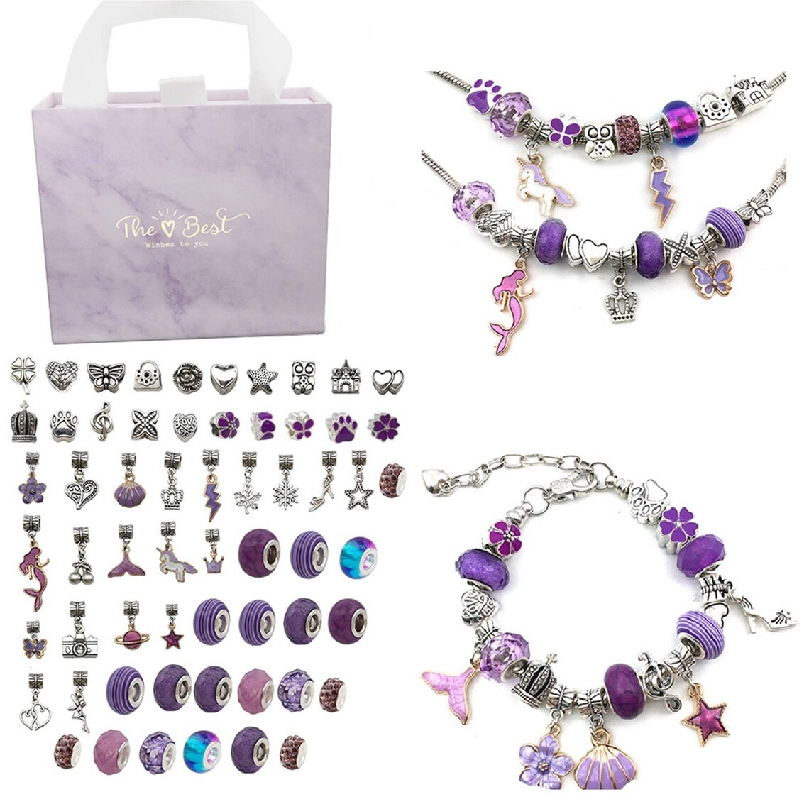 Bracelet Making Kit for Girls Charm Bracelets Kit With Beads Etsy