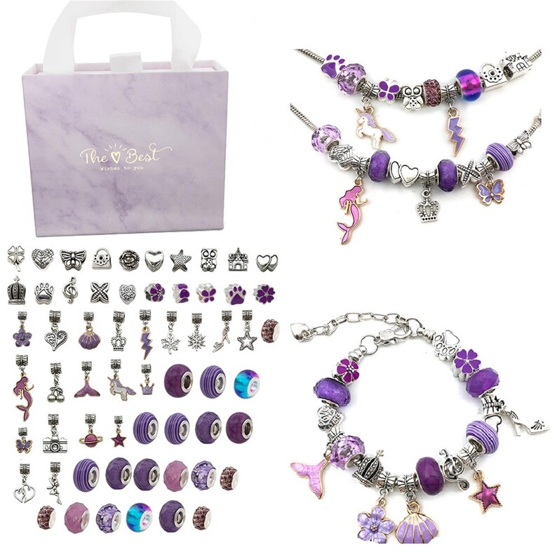 Bracelet Making Kit for Girls Charm Bracelets Kit With Beads Etsy