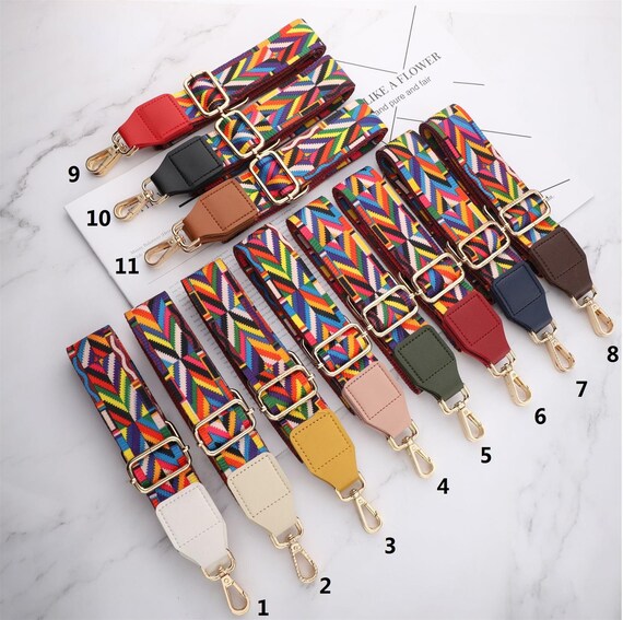 1.5 Wide Purse Strap, Crossbody Strap for Purses Replacement Adjustable Length Guitar Multicolor Style Handbag Straps