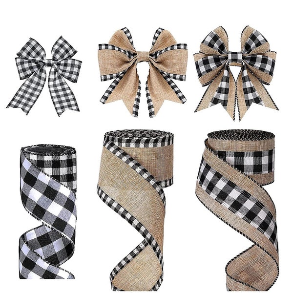 Wired Burlap Ribbon Etsy